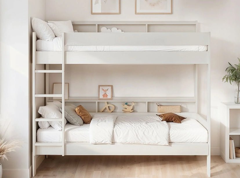 Lund Solid Wood Bunk Bed with Shelves - Barclay Beds
