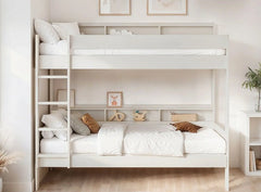 Lund Solid Wood Bunk Bed with Shelves - Barclay Beds