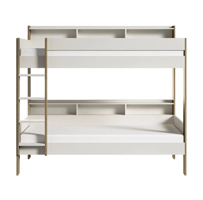 Lund Solid Wood Bunk Bed with Shelves - Barclay Beds