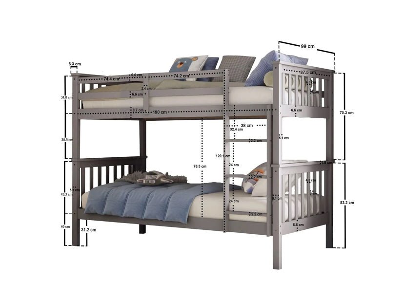 Malmo Detachable Bunk Bed - Barclay Beds