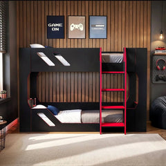 Oulu Gaming Bunk Bed in Black and Red - Barclay Beds
