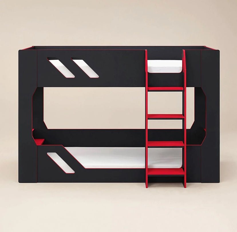 Oulu Gaming Bunk Bed in Black and Red - Barclay Beds